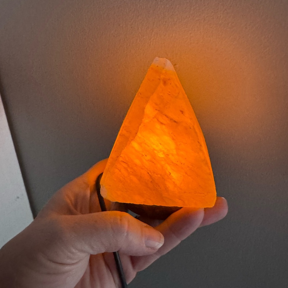 Triangular Orange Salt Lamp